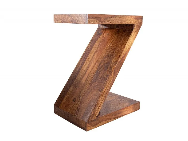 Table d'appoint design Z en bois massif