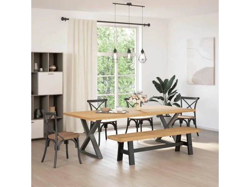 Banc à manger NOAIN pieds en forme de A 180x40x45 cm massif pin