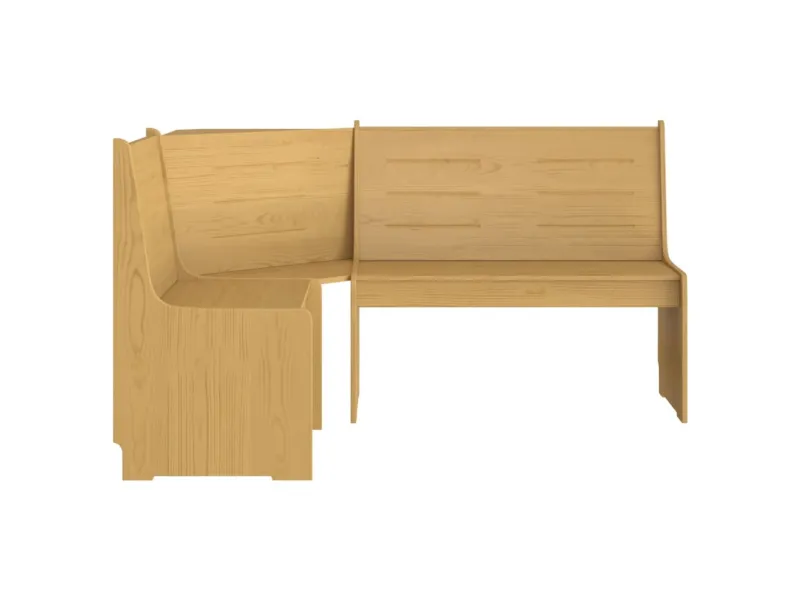 Banc d'angle REINE 151 cm marron miel bois de pin solide