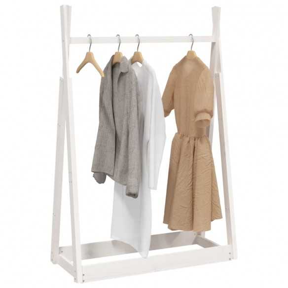 Porte-vêtements Blanc 100x45x150 cm Bois de pin massif Porte-vêtements Blanc 100x45x150 cm Bois de pin massif