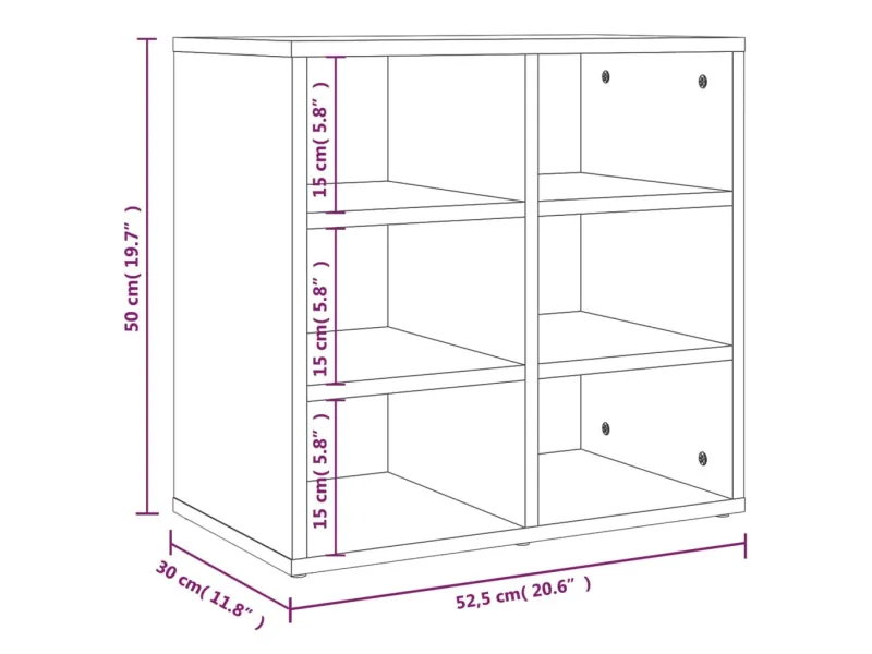 Armoires à chaussures 2 pcs Chêne marron 52,5x30x50 cm