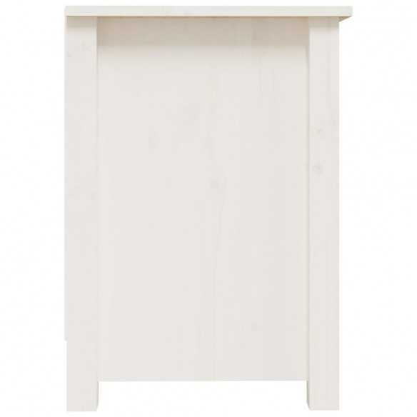 Meuble TV Blanc 70x36,5x52 cm Bois de pin massif