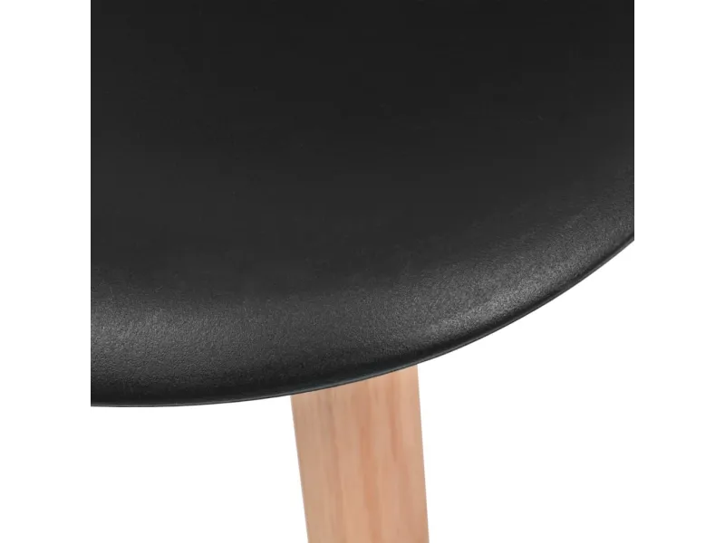 Chaises à manger lot de 2 Noir Plastique