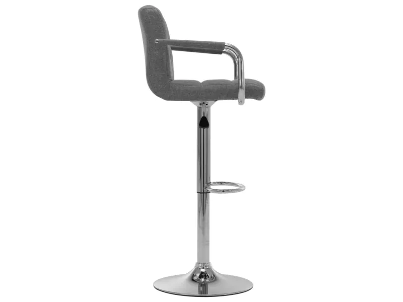 Chaises de bar lot de 2 gris clair tissu