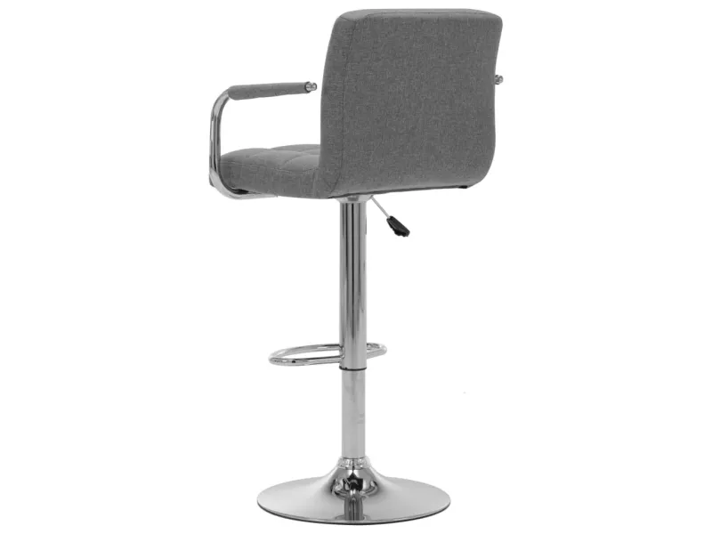 Chaises de bar lot de 2 gris clair tissu