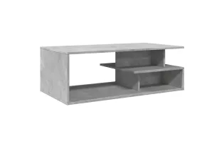 Table basse gris béton 102x55x35 cm bois d'ingénierie 2