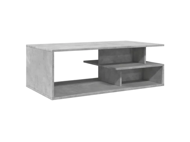 Table basse gris béton 102x55x35 cm bois d'ingénierie