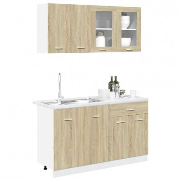 Ensemble d'armoires de cuisine 4 pcs chêne sonoma