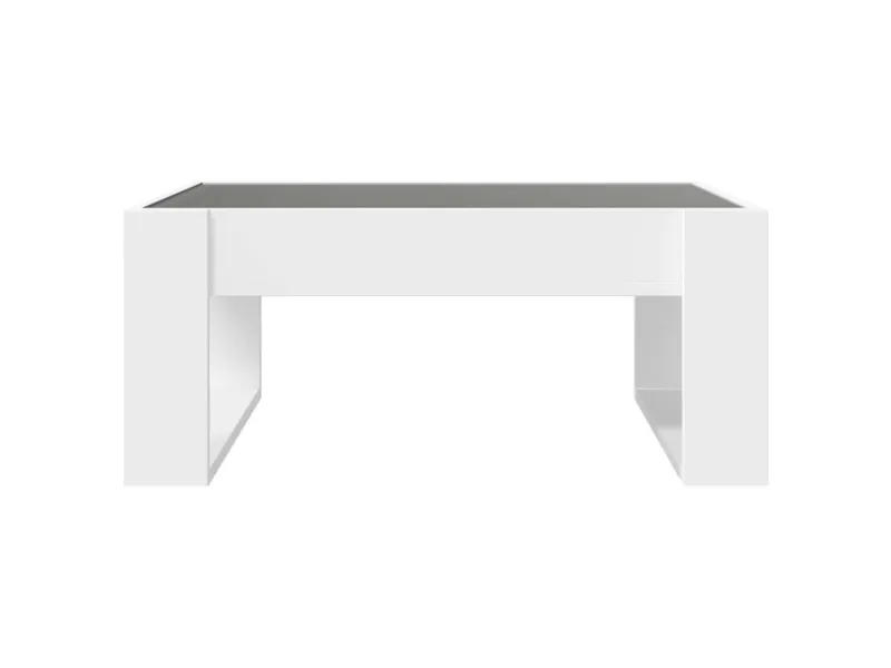 Table basse avec LED infini blanc 70x53x30 cm
