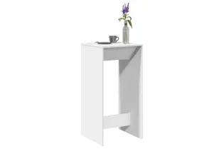 Table de bar blanc 51x50x103,5 cm bois d'ingénierie