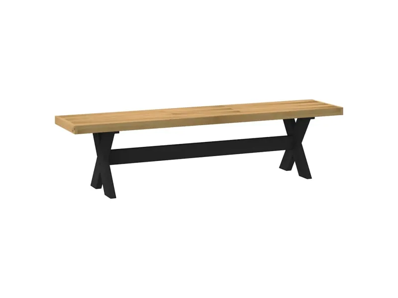 Banc à manger NOAIN pieds en forme de X 180x40x45 cm massif pin