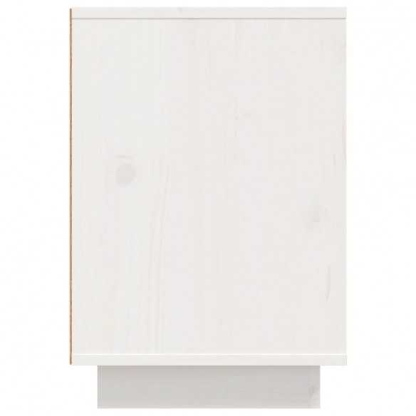 Table de chevet Blanc 50x34x50 cm Bois de pin massif