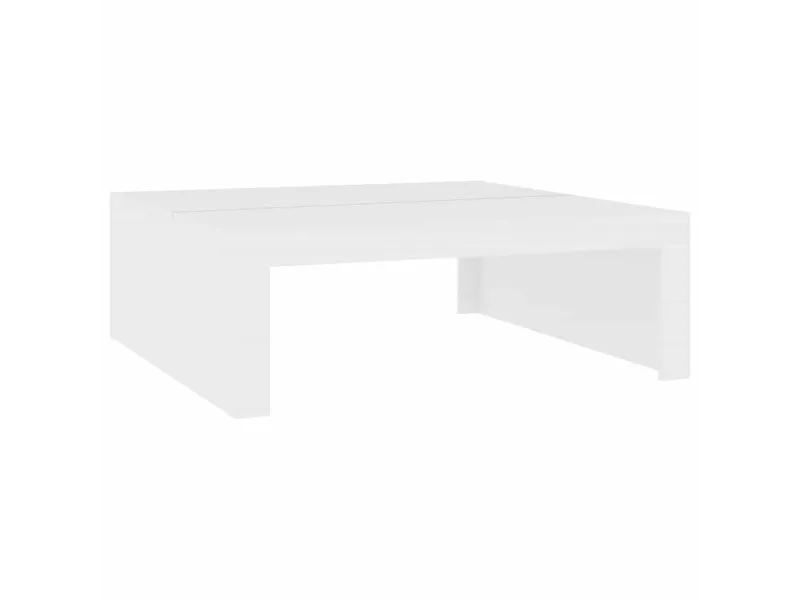 Table basse blanc 100x100x35 cm bois d'ingénierie