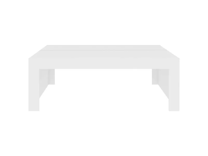 Table basse blanc 100x100x35 cm bois d'ingénierie