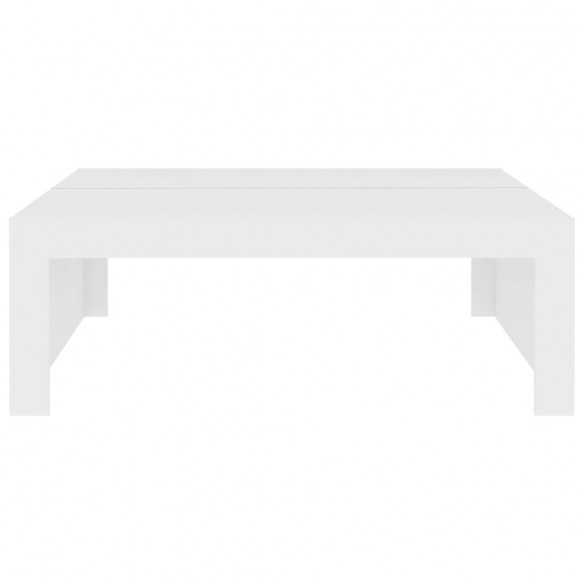 Table basse blanc 100x100x35 cm bois d'ingénierie