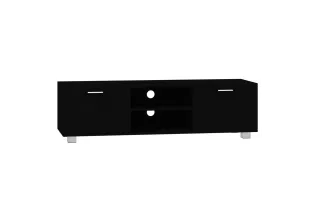 Meuble TV Noir 140x40,5x35 cm Bois d'ingénierie 2