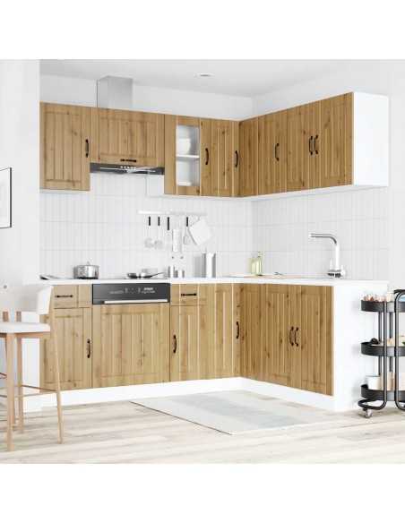 Ensemble d'armoires de cuisine 11 pcs Kalmar bois d'ingénierie