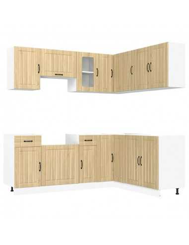 Ensemble d'armoires de cuisine 11 pcs Kalmar bois d'ingénierie