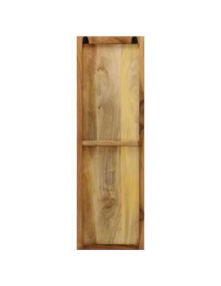 Porte-manteau mural 2 pcs Bois de manguier massif 36x110x3 cm