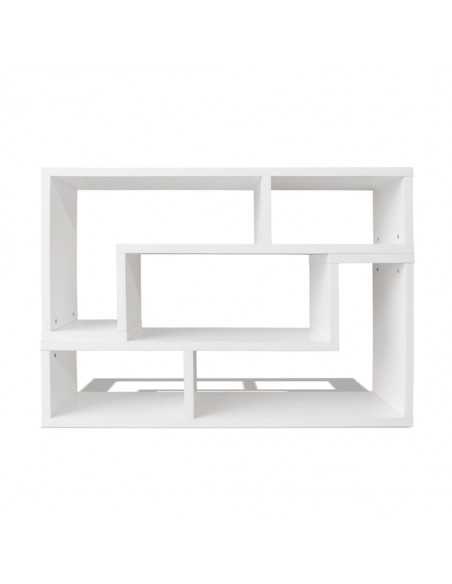 Meuble TV double en forme de L Blanc