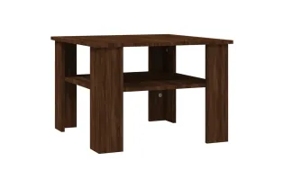 Table basse Chêne marron 60x60x42 cm Bois d'ingénierie 2