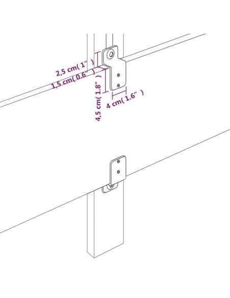 Tête de lit avec oreilles Rose 163x23x78/88 cm Velours