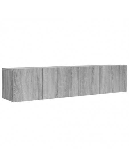 Ensemble de meubles TV 2 pcs Sonoma gris Bois d'ingénierie