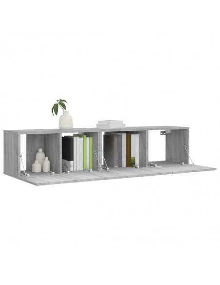 Ensemble de meubles TV 2 pcs Sonoma gris Bois d'ingénierie