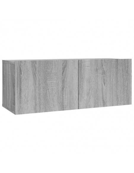 Ensemble de meubles TV 2 pcs Sonoma gris Bois d'ingénierie