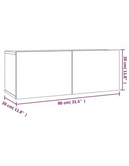 Ensemble de meubles TV 2 pcs Sonoma gris Bois d'ingénierie