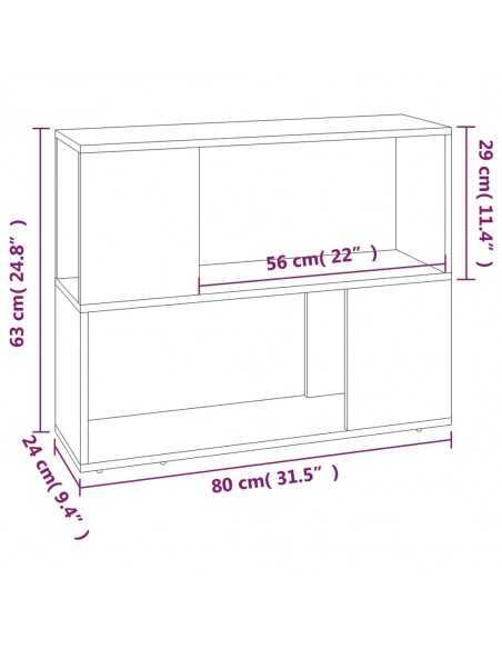 Bibliothèque/Séparateur de pièce Chêne marron 80x24x63 cm