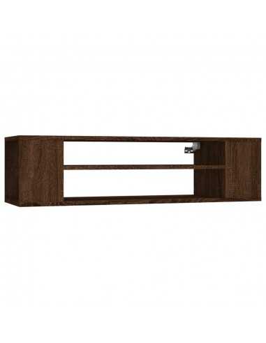 Armoire TV suspendue Chêne marron 100x30x26,5cm Bois Ingénierie