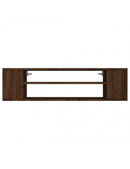 Armoire TV suspendue Chêne marron 100x30x26,5cm Bois Ingénierie