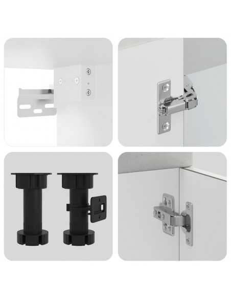 Ensemble d'armoires de cuisine 11 pcs Porto bois d'ingénierie