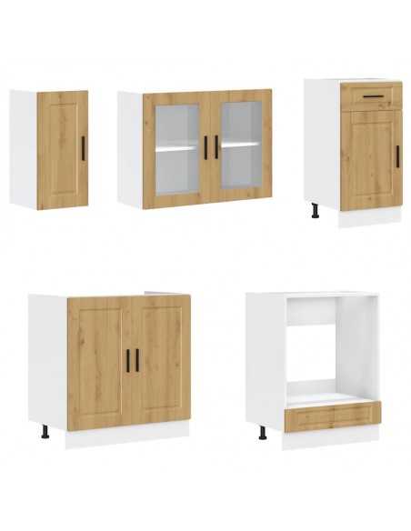Ensemble d'armoires de cuisine 8 pcs Kalmar bois d'ingénierie