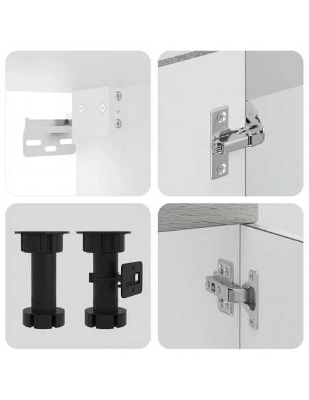 Ensemble d'armoires de cuisine 11 pcs Porto bois d'ingénierie