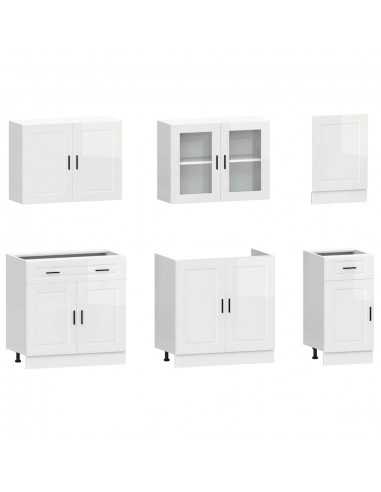 Ensemble d'armoires de cuisine 7 pcs Kalmar bois d'ingénierie