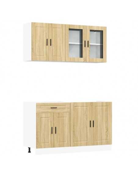 Ensemble d'armoires de cuisine 4 pcs Kalmar bois d'ingénierie