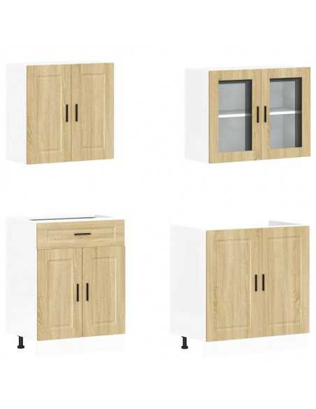 Ensemble d'armoires de cuisine 4 pcs Kalmar bois d'ingénierie
