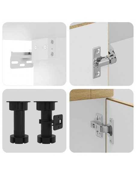 Ensemble d'armoires de cuisine 4 pcs Kalmar bois d'ingénierie