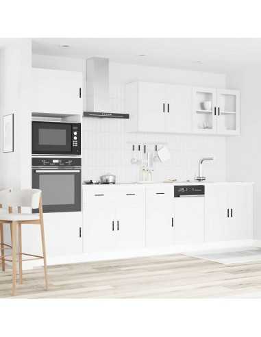 Ensemble d'armoires cuisine 7pcs Kalmar blanc bois d'ingénierie