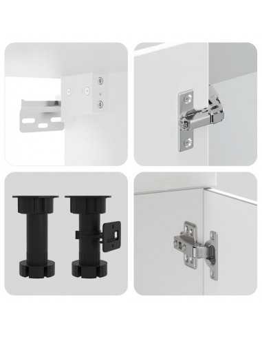 Ensemble d'armoires cuisine 7pcs Kalmar blanc bois d'ingénierie