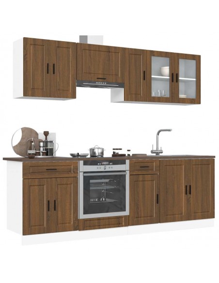 Ensemble d'armoires de cuisine 8 pcs Kalmar bois d'ingénierie