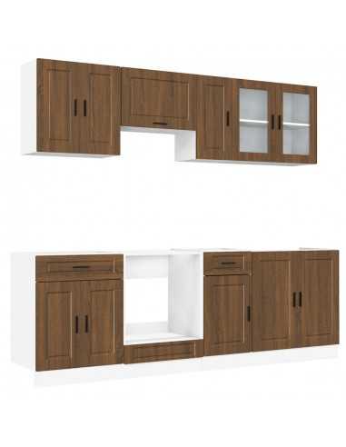 Ensemble d'armoires de cuisine 8 pcs Kalmar bois d'ingénierie