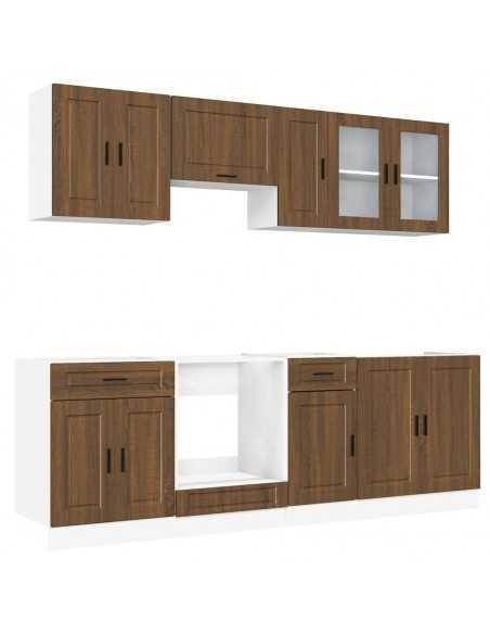 Ensemble d'armoires de cuisine 8 pcs Kalmar bois d'ingénierie