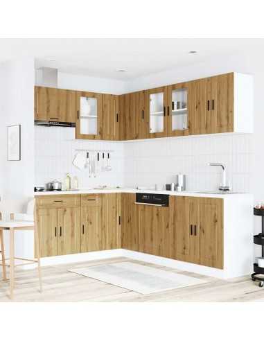 Ensemble d'armoires de cuisine 11 pcs Porto bois d'ingénierie