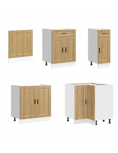 Ensemble d'armoires de cuisine 11 pcs Porto bois d'ingénierie