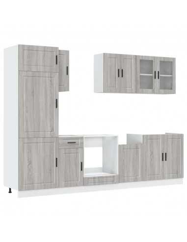 Ensemble d'armoires de cuisine 8 pcs Kalmar bois d'ingénierie