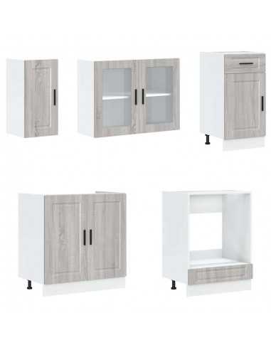 Ensemble d'armoires de cuisine 8 pcs Kalmar bois d'ingénierie