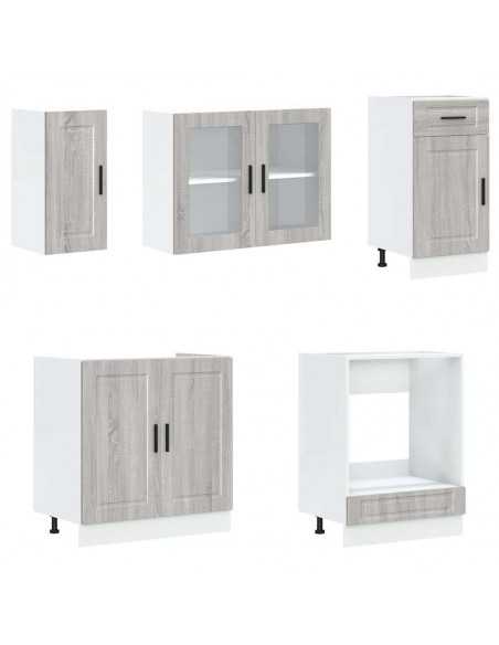 Ensemble d'armoires de cuisine 8 pcs Kalmar bois d'ingénierie